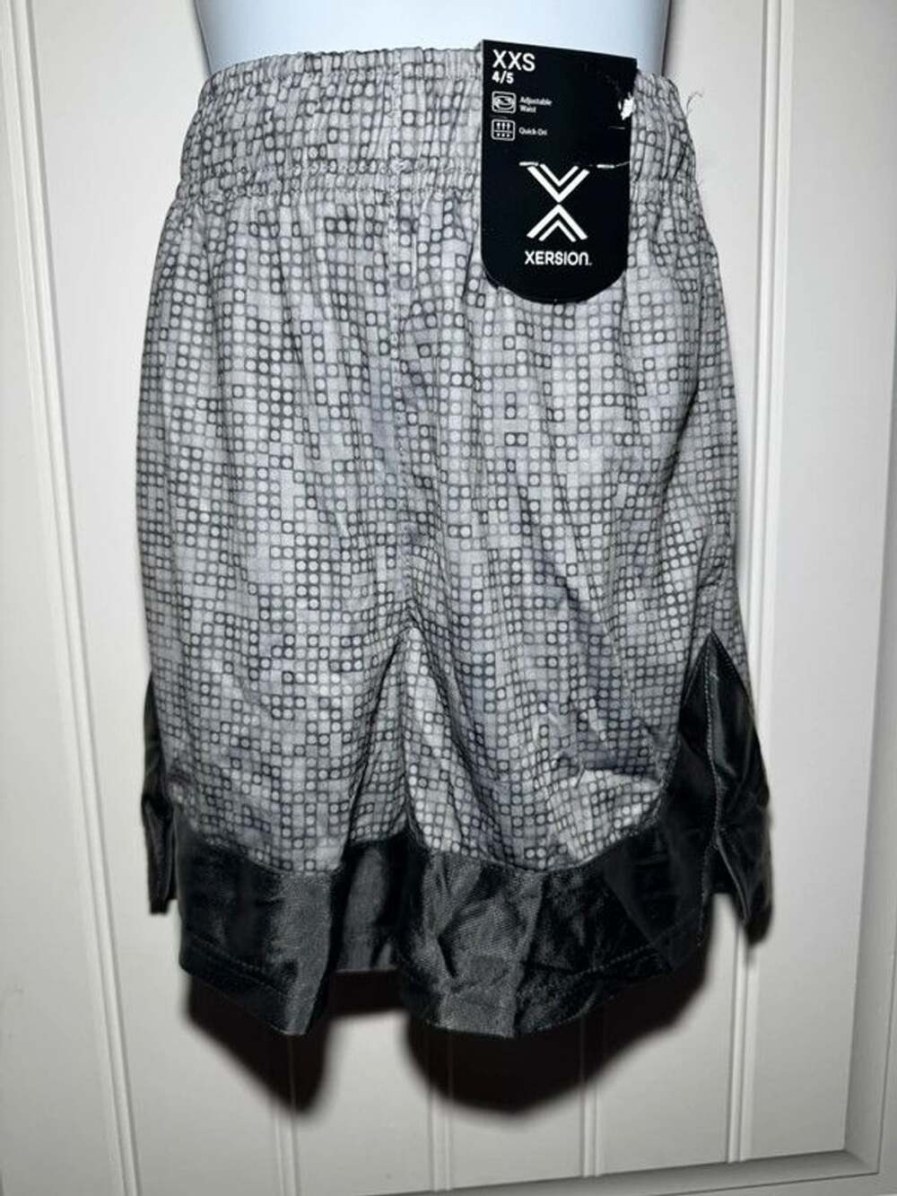 Xersion Boys Athletic Basketball Shorts Size XXS (4/5) Gray Printed NWT